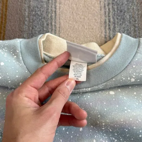 Vintage 90s Women’s Bunny Rabbit AOP Nature Outdoor Sweatshirt Size XL Animals - Picture 4 of 10